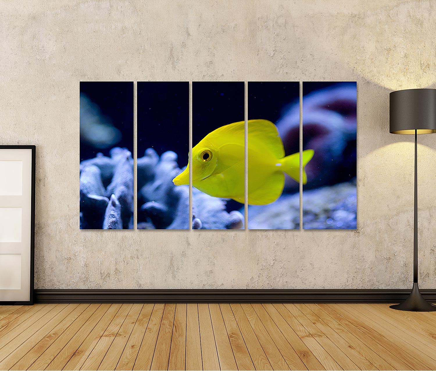 islandburner Quadro su tela Pesce mare acqua pesce giallo pesce esotico pesce acquario giallo Oz animali paesaggi immagini murali poster