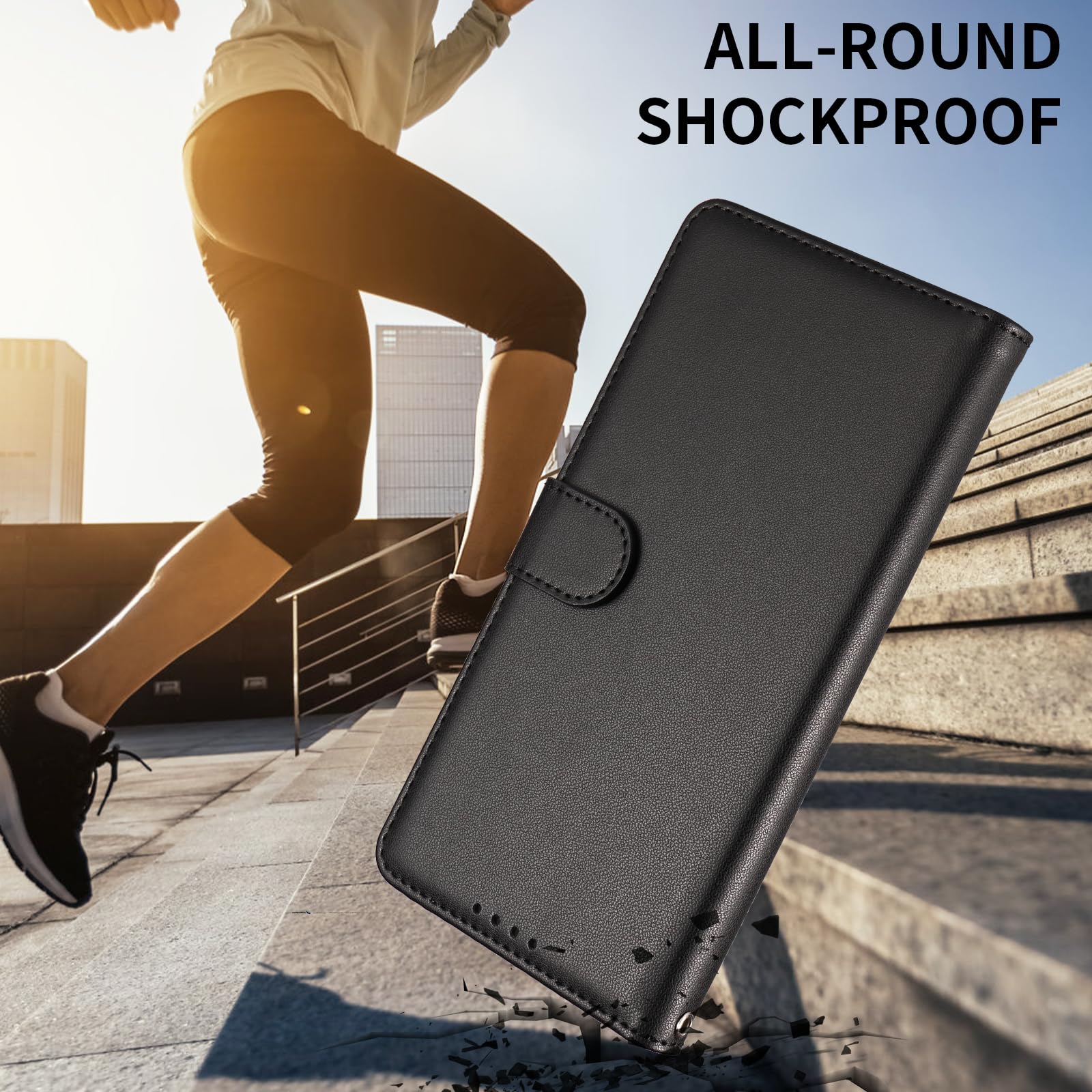 Nevecover Cover per Xiaomi Redmi Note 13 4G, Premium Pelle PU