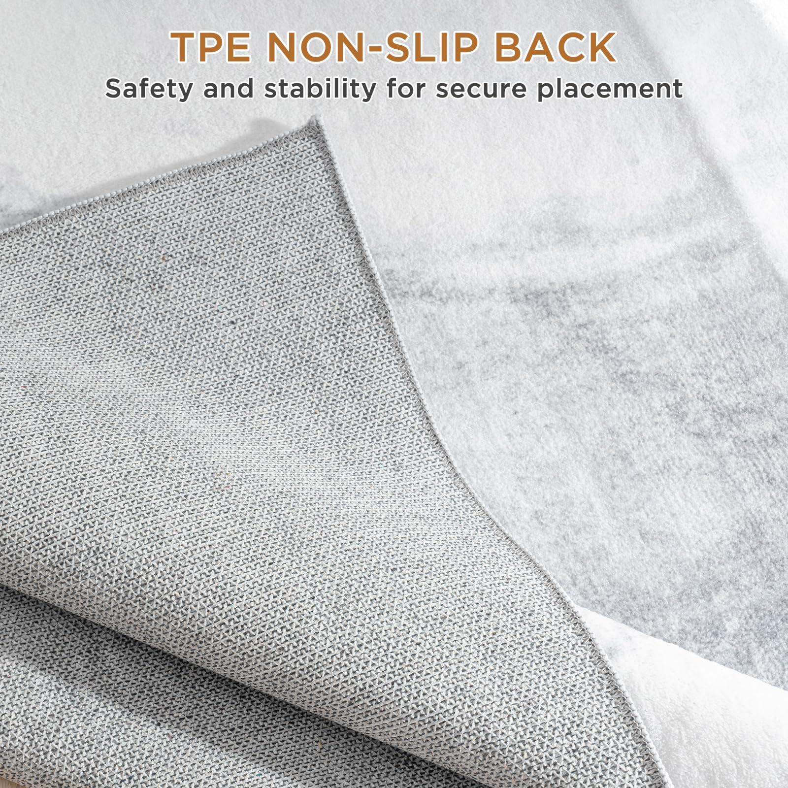 Vamcheer Tappeto Salotto Pelo Corto - Astratto Design Moderni Tappeti Soggiorno,Tappeto Camera da Letto lavabile,Decoration salon y casa, Tappeti Grandi Antiscivolo Morbido,Grigio chiaro 200x300 cm