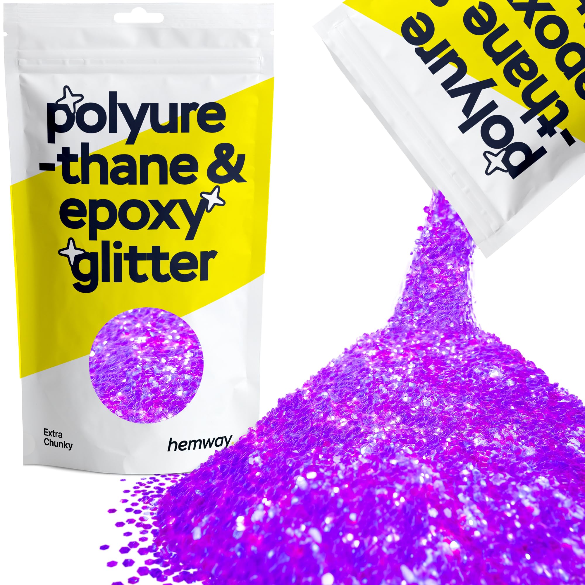 Hemway Resin Glitter Bronze Brown 100g Super Chunky | Polyurethane & Epoxy Glitter for Resin Crafts, Tumblers, Coasters, Floor & Table Art — view 218