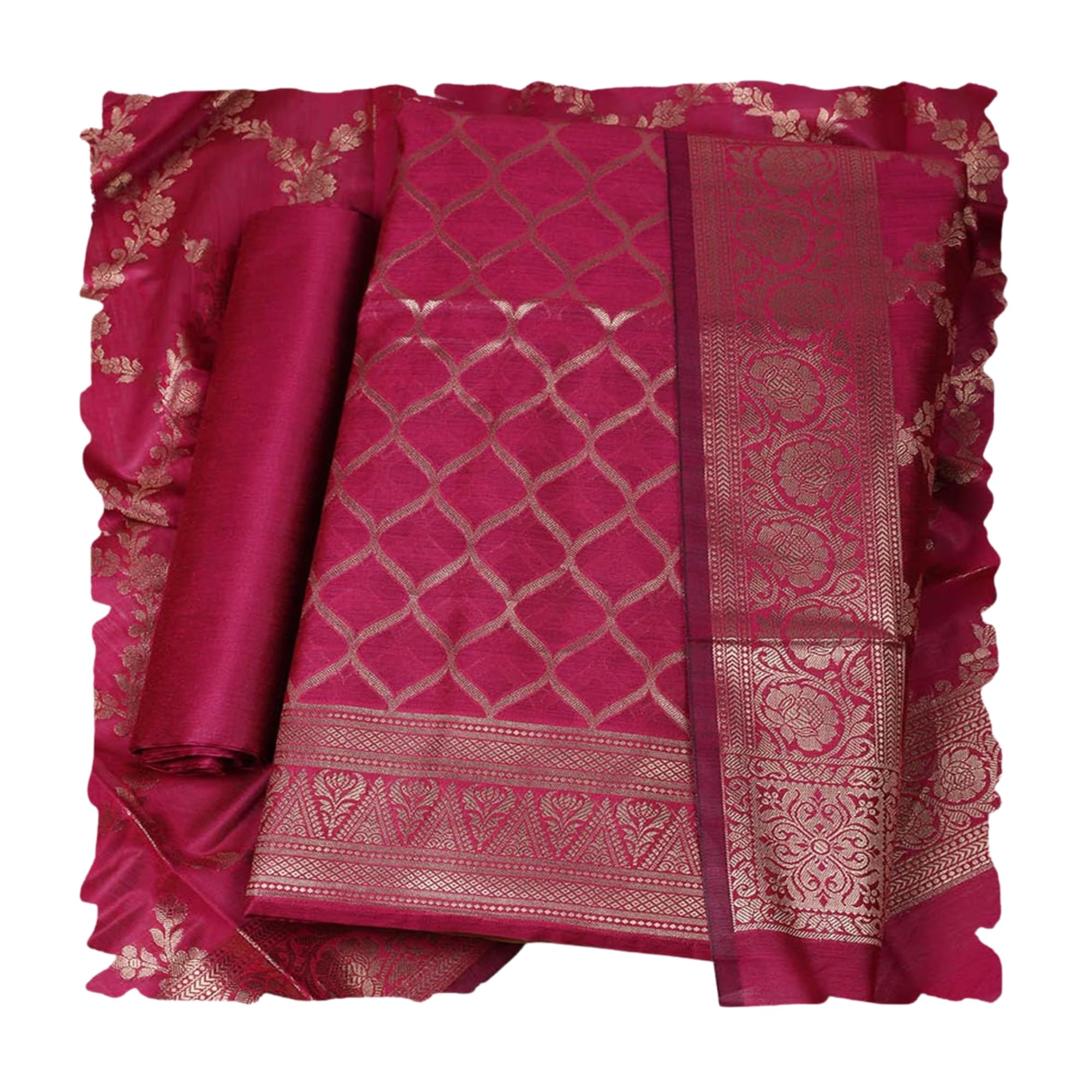Woven Design Work Salwar Suit Dress Material-image-35