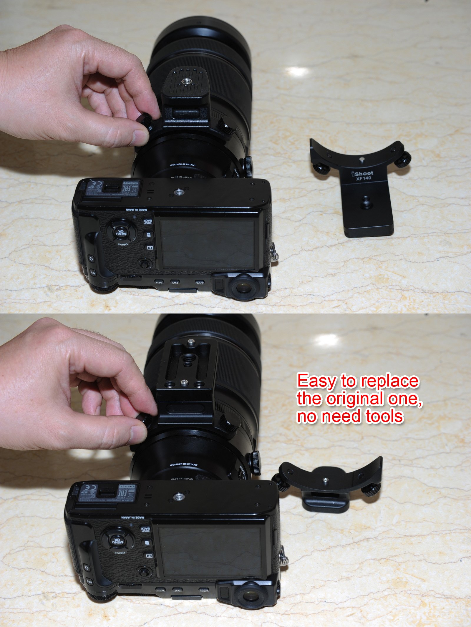 iShoot IS-XF140 - Base de Montaje para trípode Fujifilm XF100-400 mm F4.5-5.6 R LM OIS WR