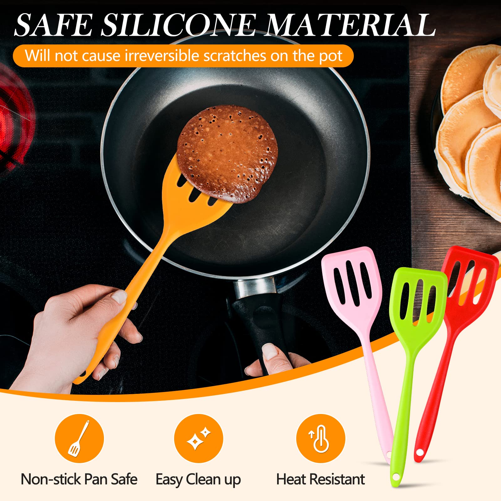 Silicone Spatulas - 5 Pack Colorful Turner -5