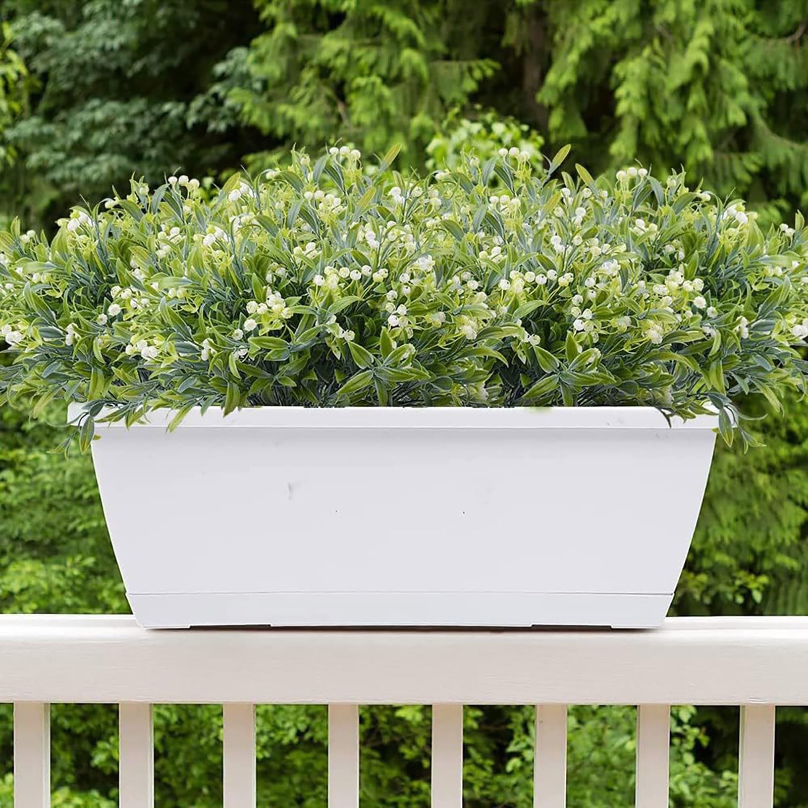 Amazon.de: Washranp Langlebige knstliche Blumen fr Fensterbank, 1  Stck/10 Stck, knstliche Pflanze, lebendige knstliche grne Pflanze fr  Party, Outdoor, Garten, knstliche Pflanze, wei, 1 Stck