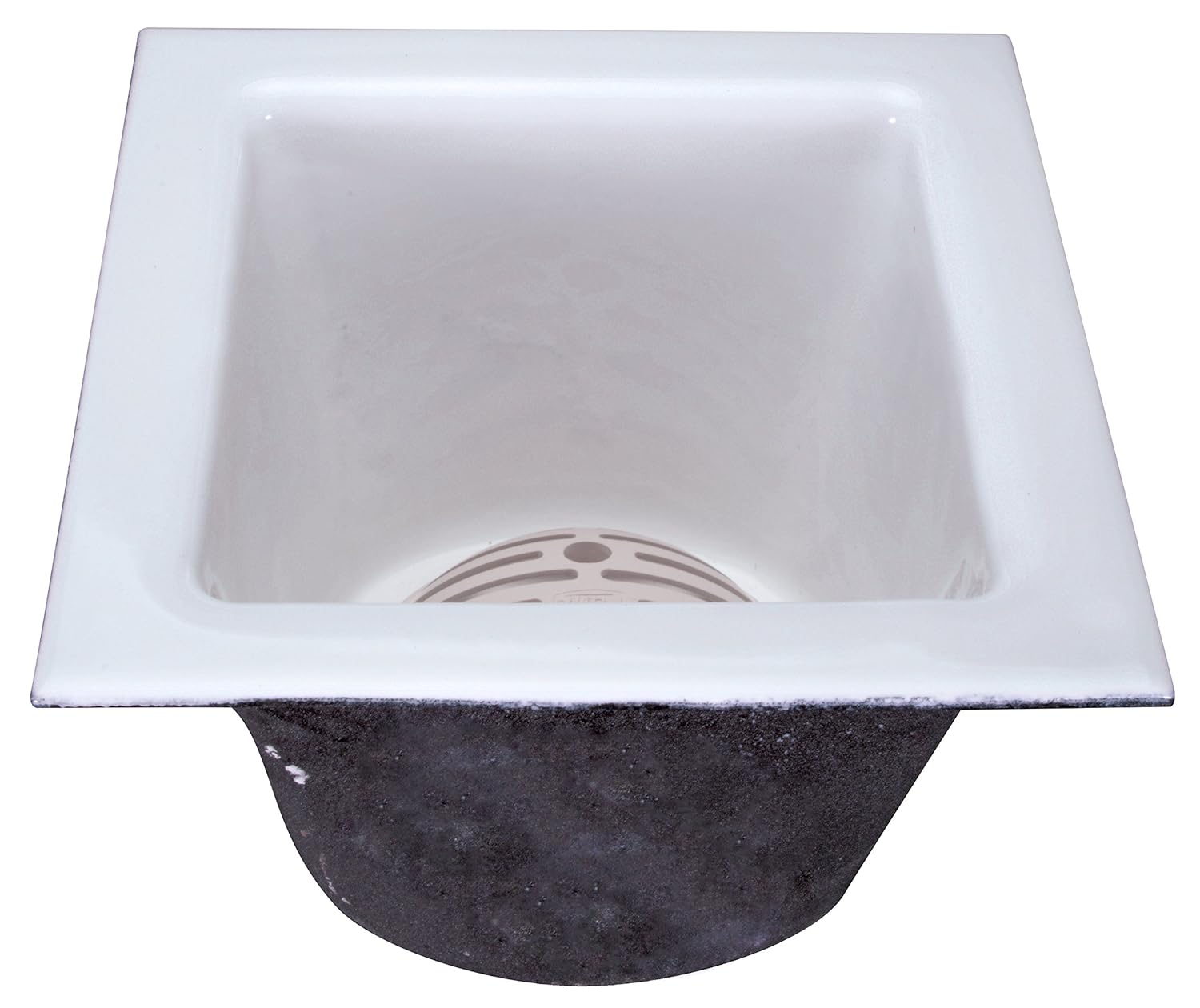 Zurn FD2376-NH2 A.R.C. Floor Sink, 8" Sump Depth, 2" No-Hub Connection, 12" x 12", White