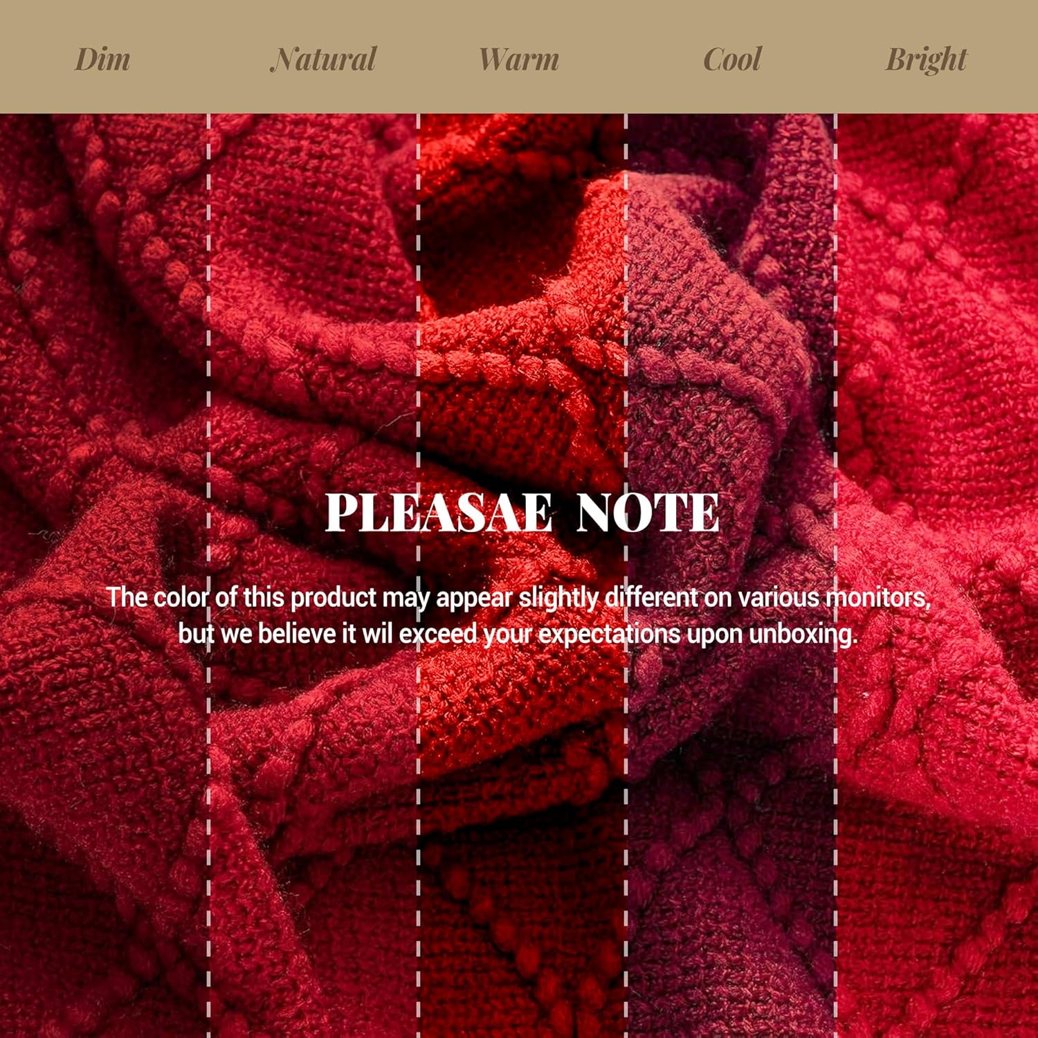 BATTILO HOME Christmas Decor Red Throw Blanket for Couch, Boho Bed Throws for Foot of Bed, Decorative Red Throws for Sofa Living Room, 50"x60" - Image 7