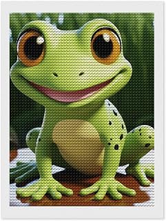 FodPand Diamond Art Kits for Adults, 5D Aurora Diamond Painting Kits for Beginners, Cute Frog DIY Full Drill Dots Gem Art Paint Crafts for Home Wall Decor 12"x16"