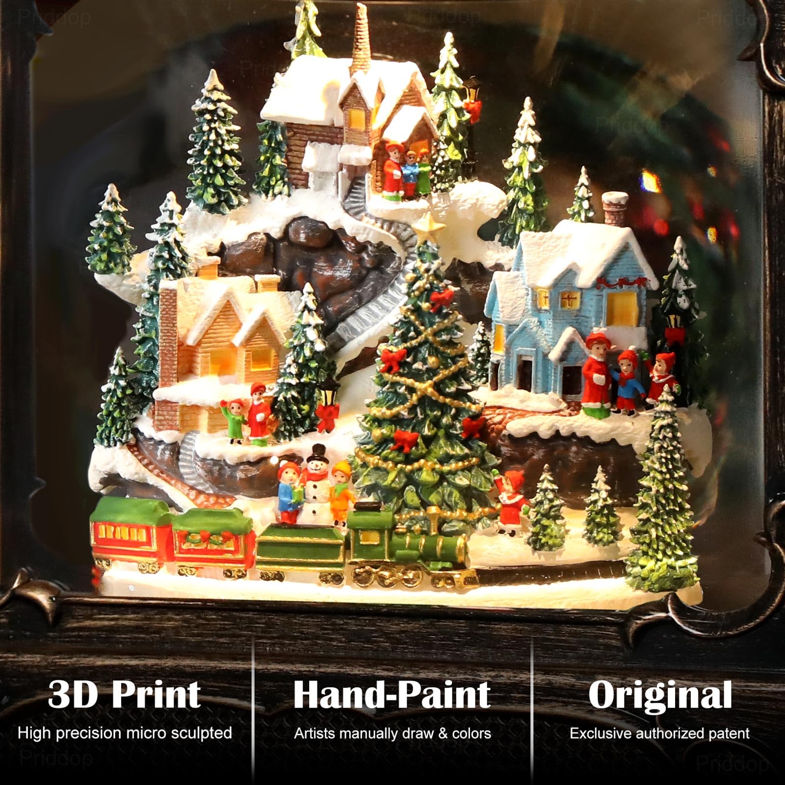 Musical Christmas Snow Globe With USB Timer Decor Priddop Christmas ...
