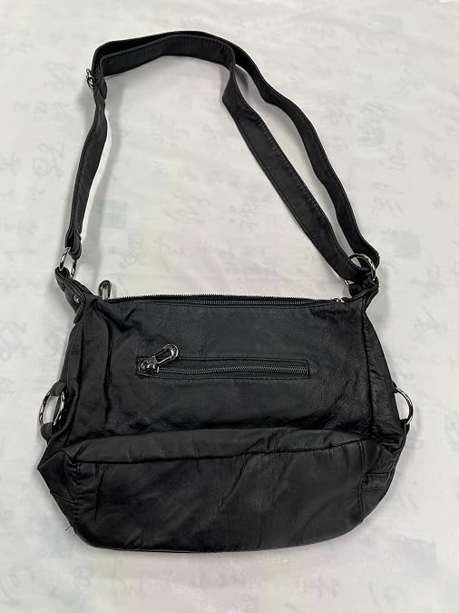 Vintage Y2K Crossbody Bag for Women- Adjustable Strap, Retro Button Design, Multi-Pocket PU Leather Bag