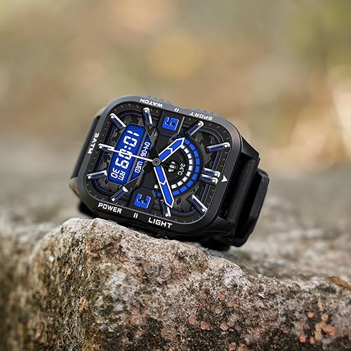 Miniatura 12 de Relojes inteligentes militares para hombres (respuesta/hacer llamadas) con potente linterna de 1.96 pulgadas HD, reloj inteligente táctico al aire