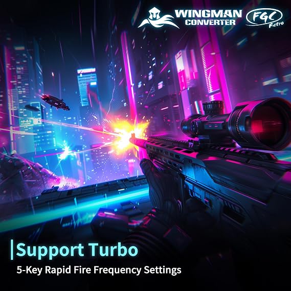 Brook Wingman FGC Retro PS1 & PS2 Controller for PS5, PS4, PC Turbo, Remap, Macro X-Input Compatible with Dance Mats, Arcade Sticks, Rhythm Game Controllers