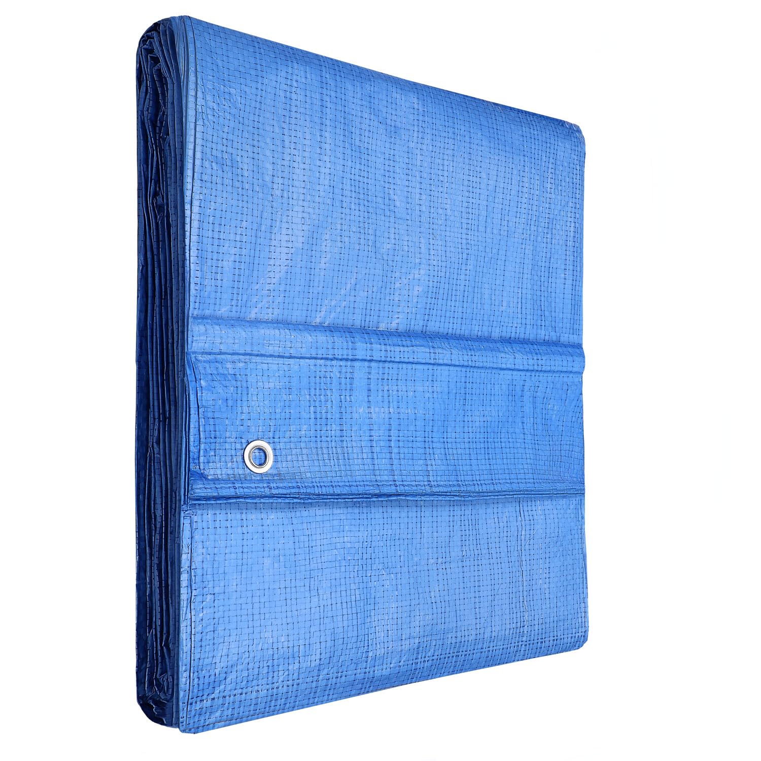 KOTARBAU® Lona Impermeable Exterior - Polietileno - 15x20 m - Azul - 75 g/​m2 - Lona Suelo Piscina - Cubierta Reforzada con Ojales - Cubierta de Protección para Jardín - Resistente - Universal