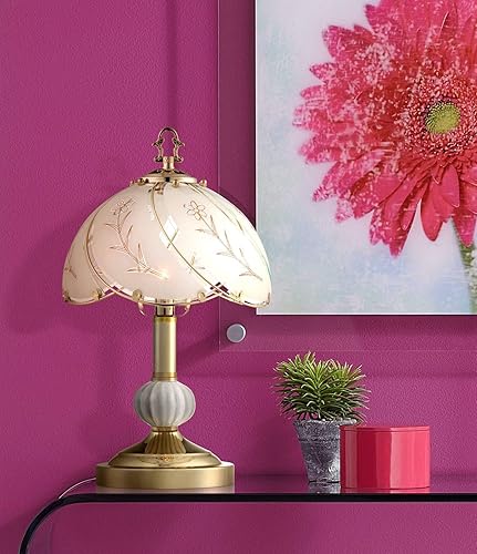 Miniatura 9 de Latón pulido tamaño pequeño 15 pulgadas altura Touch Accent lámpara de mesa