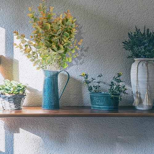 Miniatura 2 de VOSAREA 2 ramos de flores artificiales de seda para bodas y decoración del hogar, arreglo de vegetación de eucalipto, elegante centro de mesa para