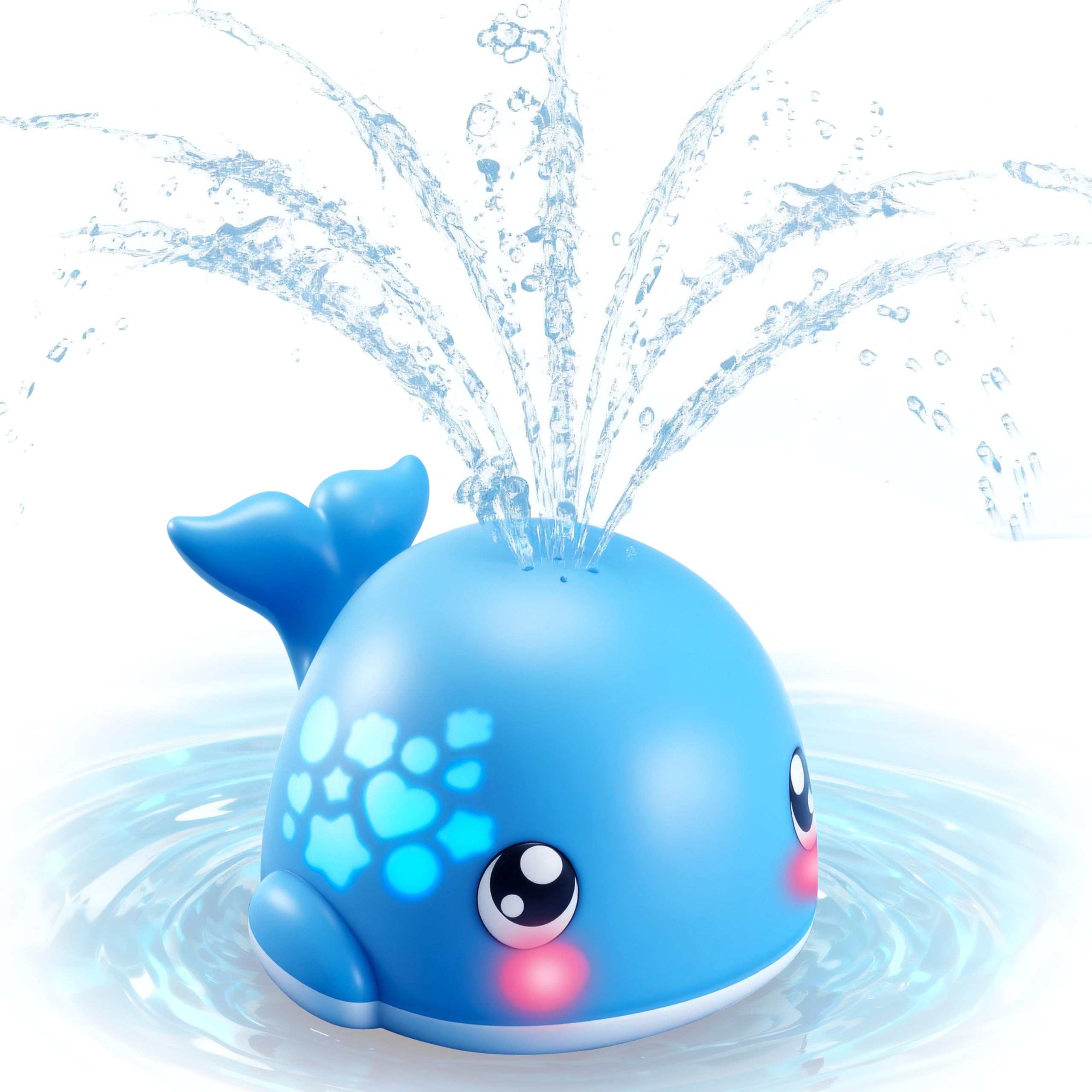 lalalark Baby Bath Toys, Sprinkler Whale Bath Toy for Babies 6-12 Months, Light Up Bath Toys for Kids Ages 1-3, Bathtub Toy for Boy & Girl, Easter