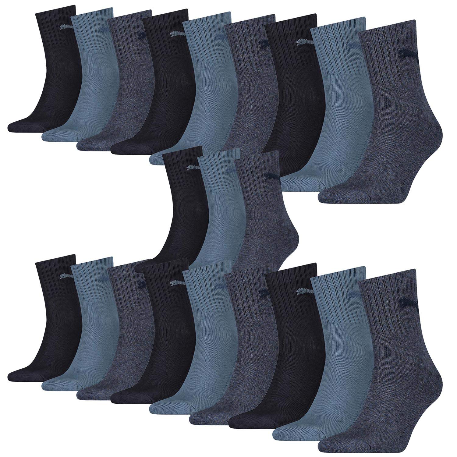 PUMA 21 Paar Socken Short Crew Sportsocken Tennis Socken Gr. 35-49 Unisex
