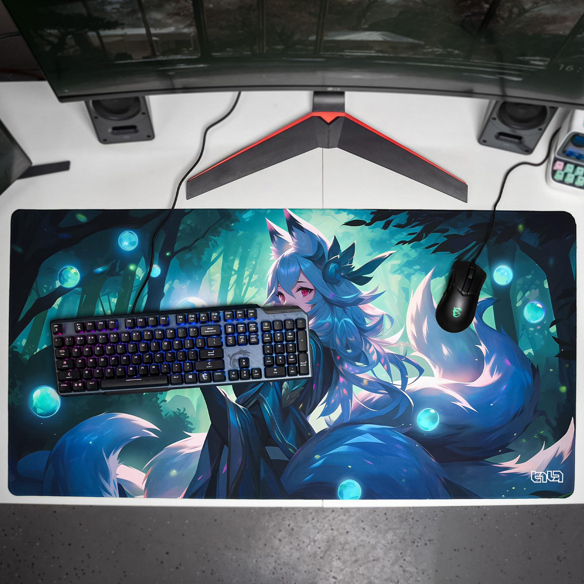 Tilt Tapis de Souris XXL Gaming 1000x500 mm - Fox Sorceress