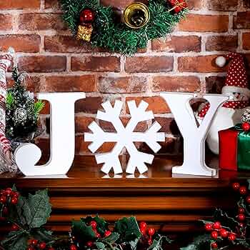 Xmas柄　 Gallery Holly & the Joy Amazon.com: Soaoo 3 Pieces Christmas Wood Joy Sign Xmas
