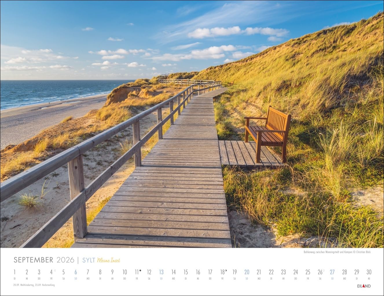 Sylt - Meine Insel Kalender 2026: Reise-Wandkalender mit 12 atemberaubenden Fotografien der Nordseeinsel. Landschafts-Kalender 2026 zum Aufhängen. 44 x 34 cm. Querformat.