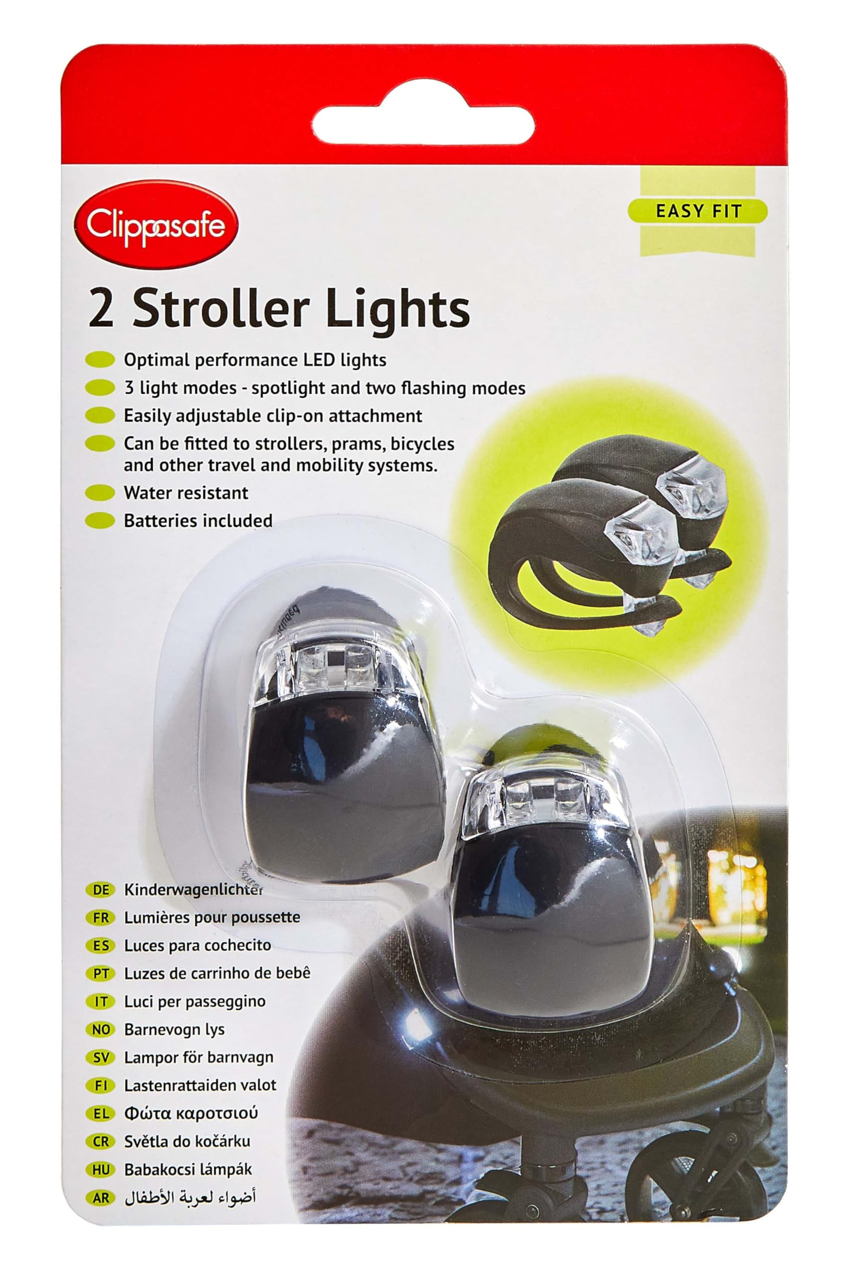Clippasafe Stroller/Pushchair Lights 2 Pack