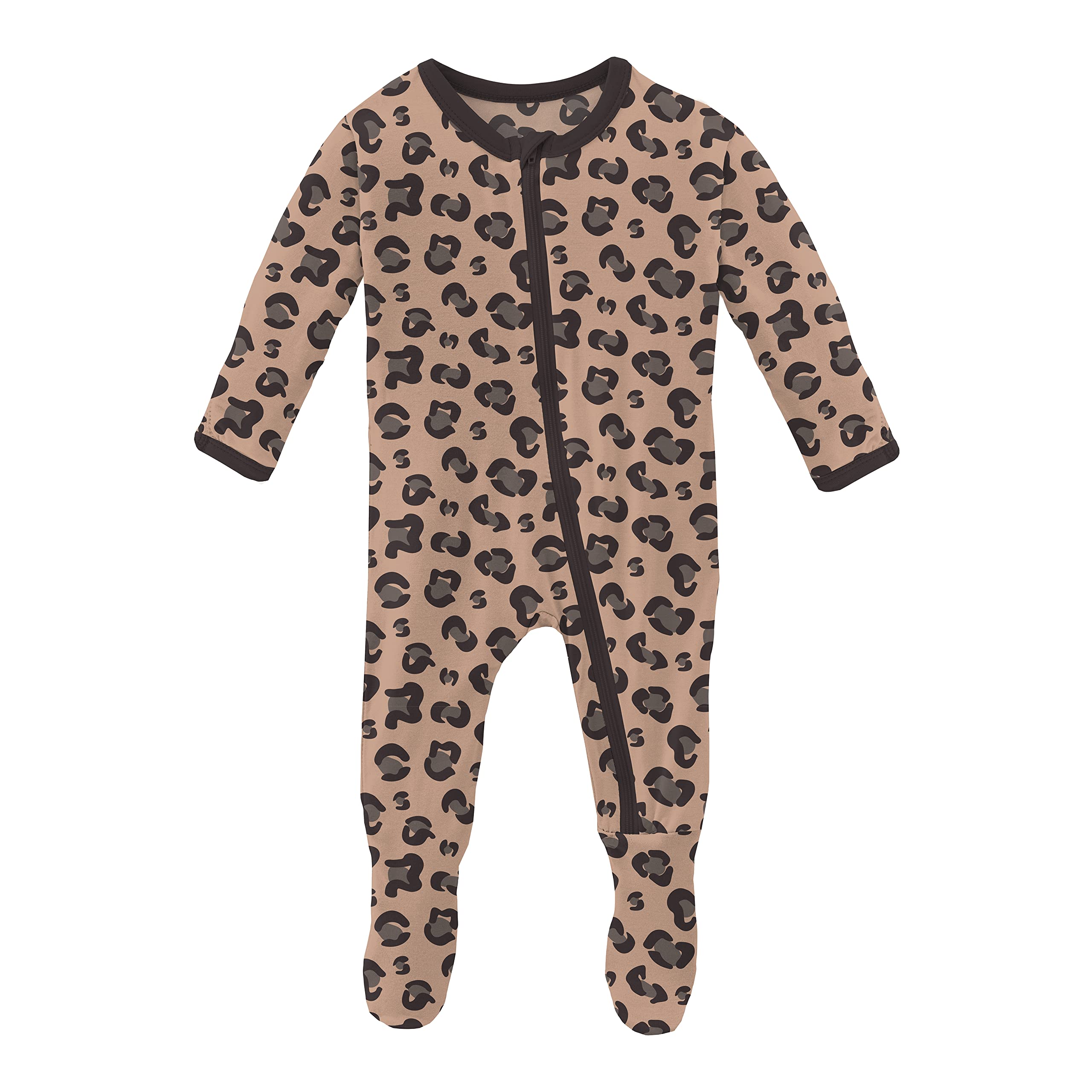 KicKee Baby &amp; Toddler Zipper Footie – Ultra-Soft Viscose from Bamboo Pajamas with Flip Paws &amp; Grips
