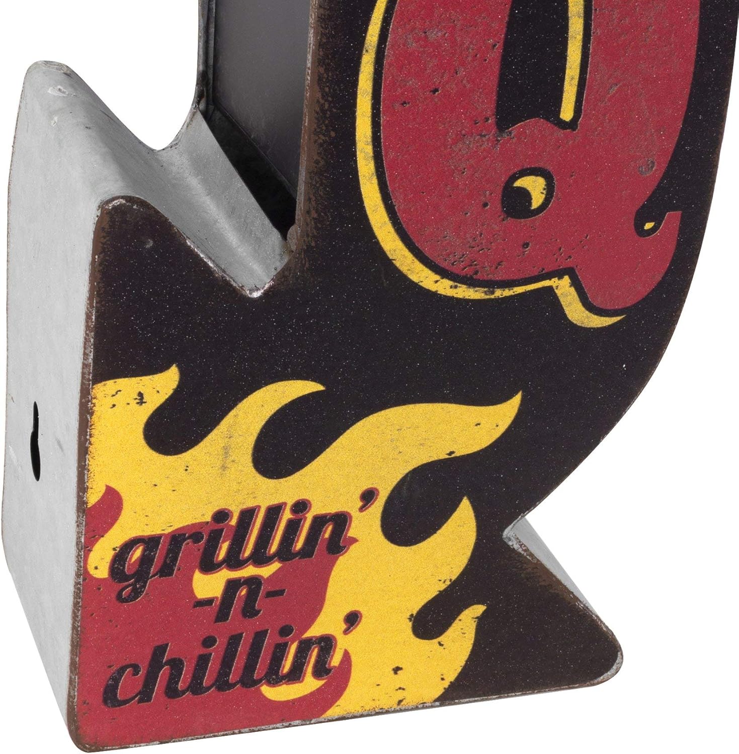 Flash Deals - 70% OFF World Famous BBQ Marquee LED Sign, 25 Double Sided Off The Wall Display, Battery Powered, Vintage Distressed Design, Ready to Hang in Home, Bar, Game Room, Garage, Man Cave