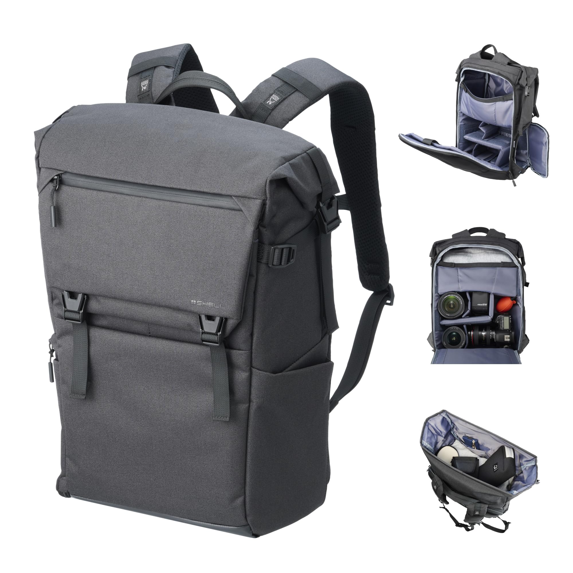 Amazon.co.jp: HAKUBA Camera Bag Plus Shell City Roll Top Backpack
