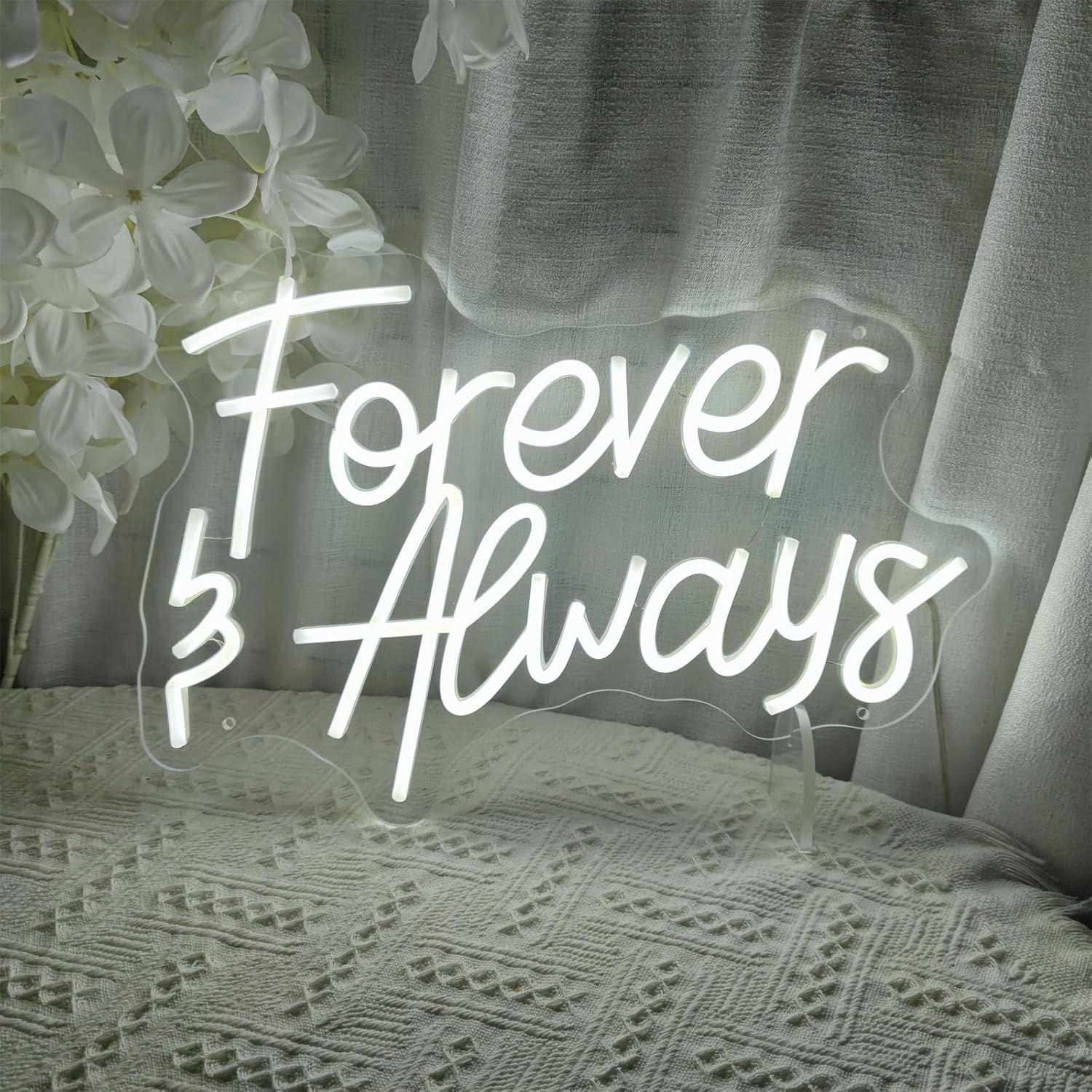 Forever Always Neon Sign for Wall Decor,Led Signs,It Was Always You Decoration Neon Lights for Bachelorette Party Family Cute Neon Signs Gift Engagement Birthday Wedding Party Size:45*30.4cm,SIGNVIA
