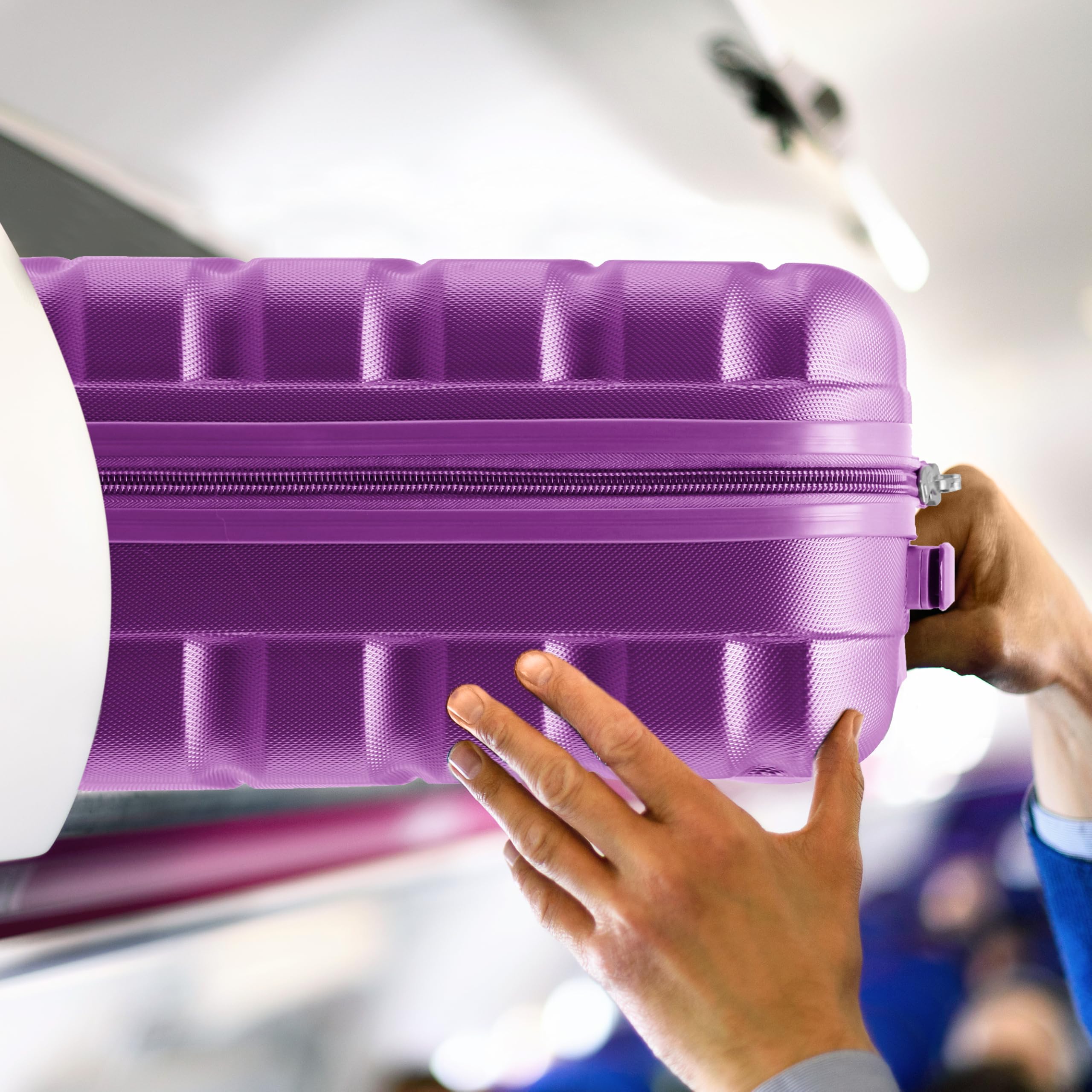 Flight Knight Cabin Suitcase 55x40x20 Ryanair Priority, EasyJet, Jet2 Lightweight Small Durable 4-Wheel Cabin Case, Carry-On for Over 60 Airlines, Hard Shell, 10kg Hand Luggage Bag (55 x 40 x 20 cm)