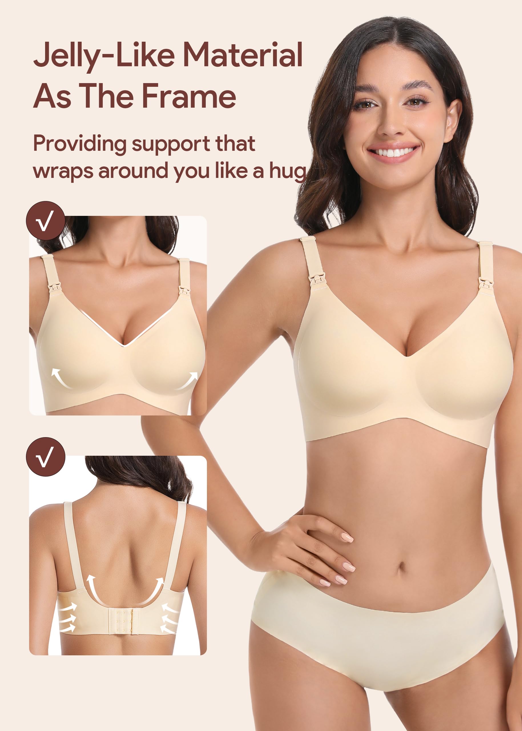 Reggiseno Allattamento Senza Ferretto – Comfort Totale per Gravidanza e maternità, Ideale per Il Sonno