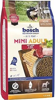 bosch HPC Mini Adult mit Lamm & Reis | Hundetrockenfutter für ausgewachsene Hunde kleiner Rassen (bis 15 kg) | 1 x 1 kg product image