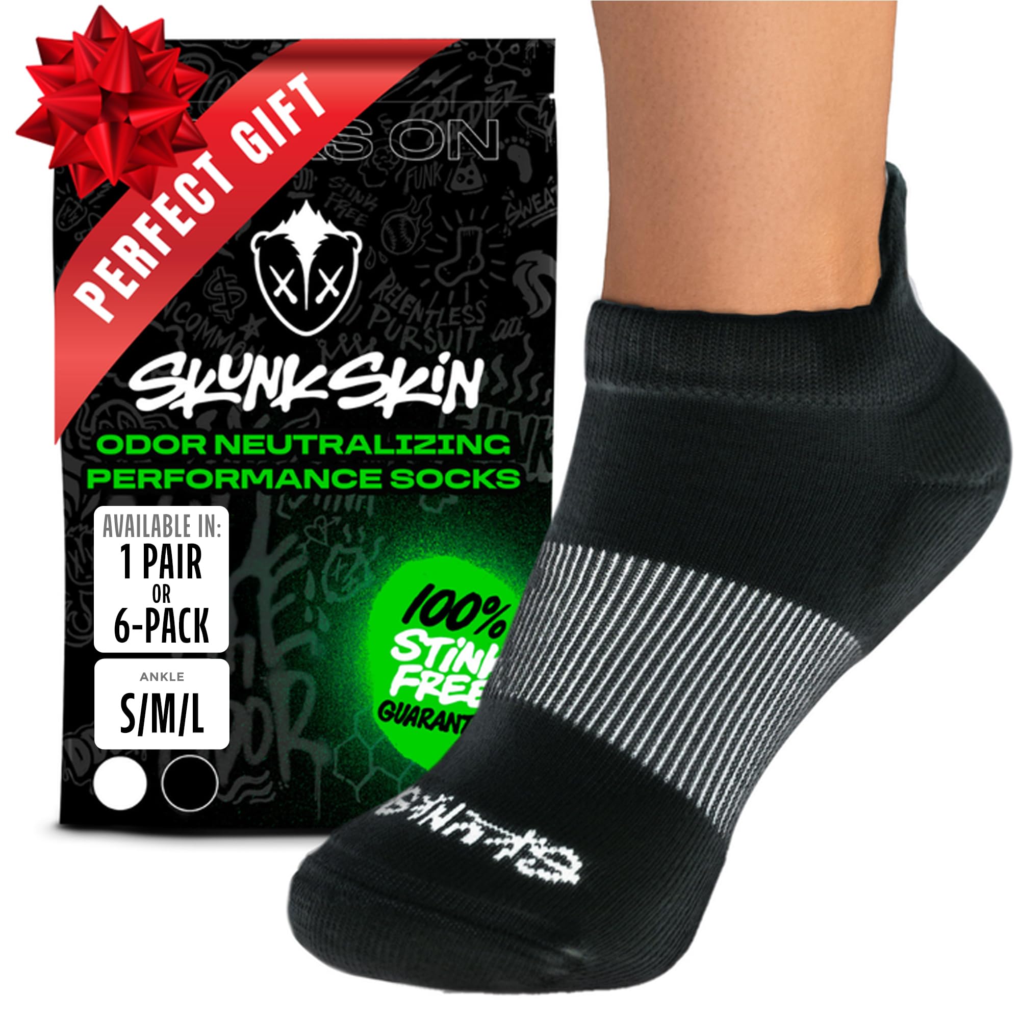 SKUNK SKIN Anti-Odor Ankle Tab Socks - Men & Women - Perfect for Everyday Wear and Travel - For Active Lifestyle