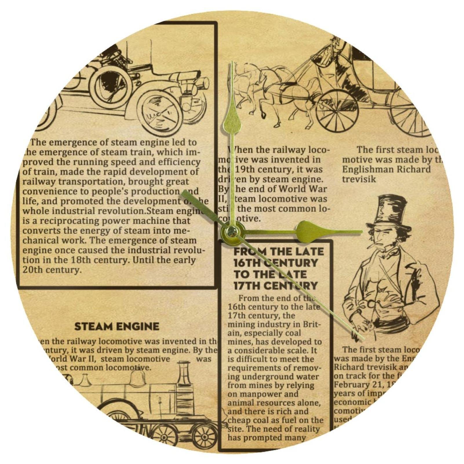 Horloge murale sans tic-tac en acrylique rond pour chambre et salon
