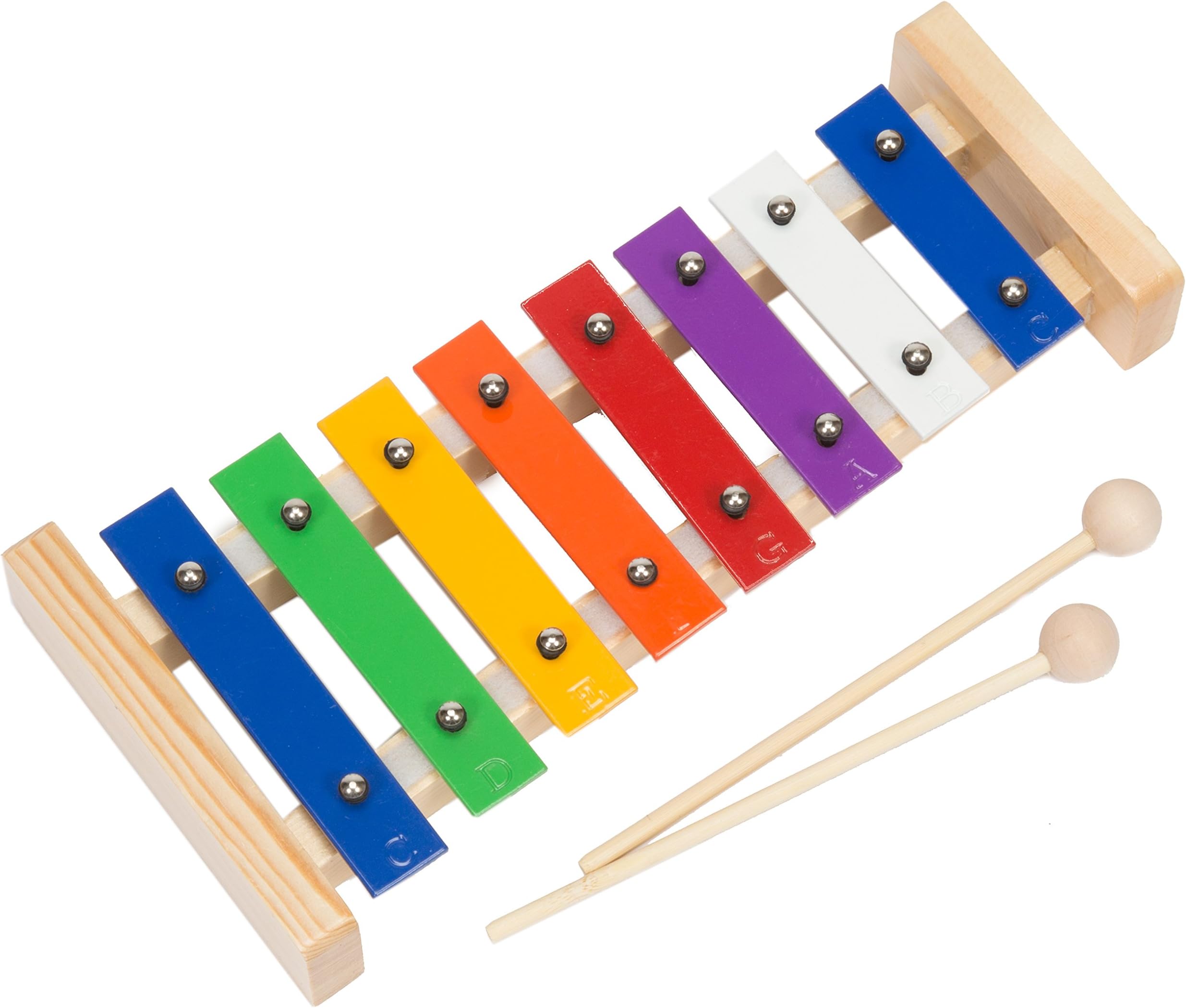 Glockenspiel Xylophone, Tuned Musical Instrument Includes 2 Wooden Mallets and 12 Page Introductory Popular 8 Note Songs Music Pattern Song Book