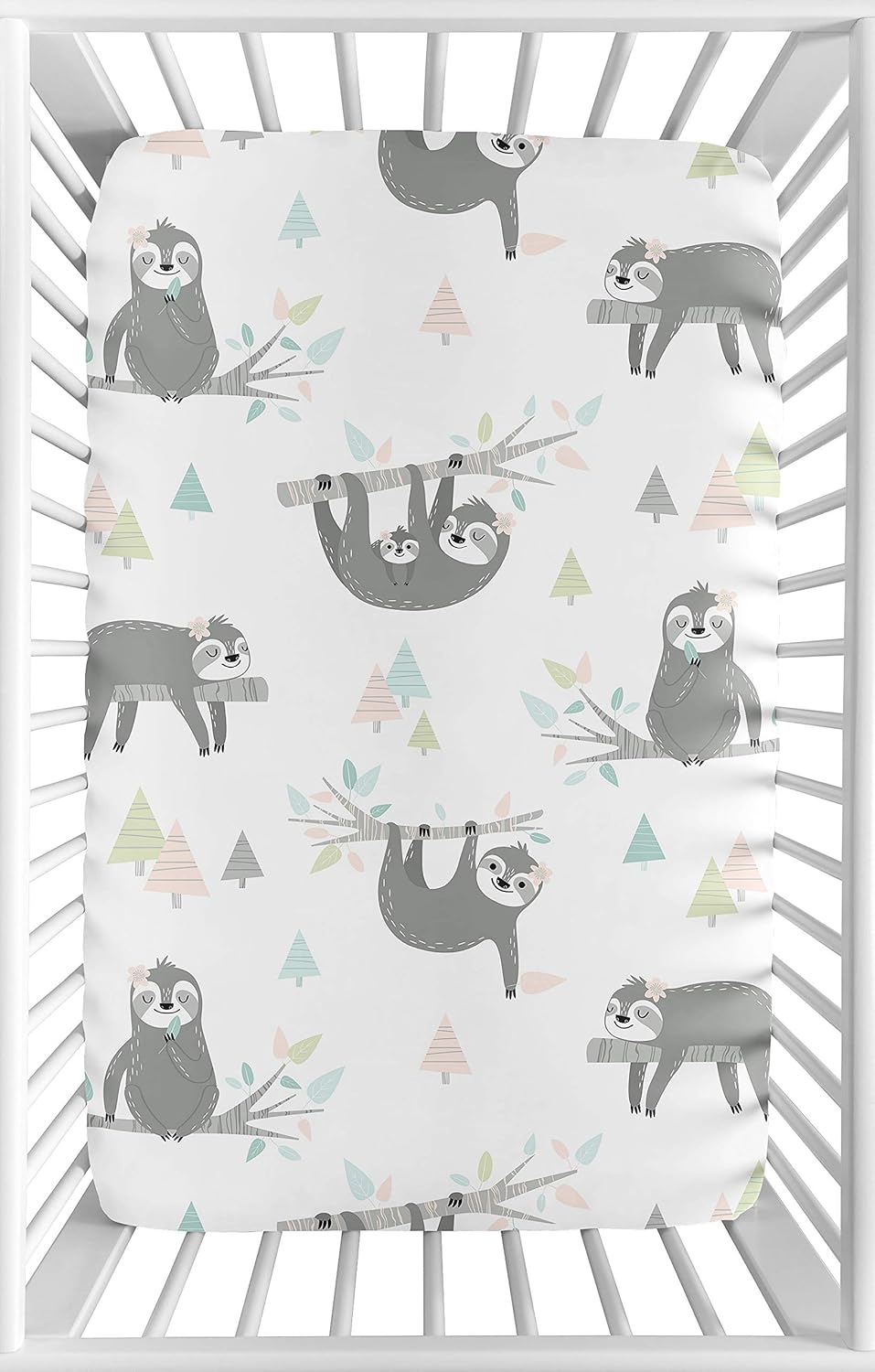 sloth crib bedding