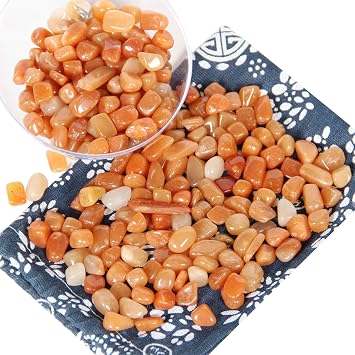 1.1lb Natural Crushed Red Aventurine Crystal Chips Bulk