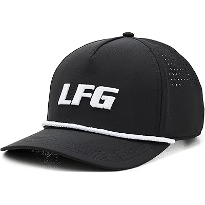Black Clover LFG Panel Mid Rope Adjustable Hat black/white rope