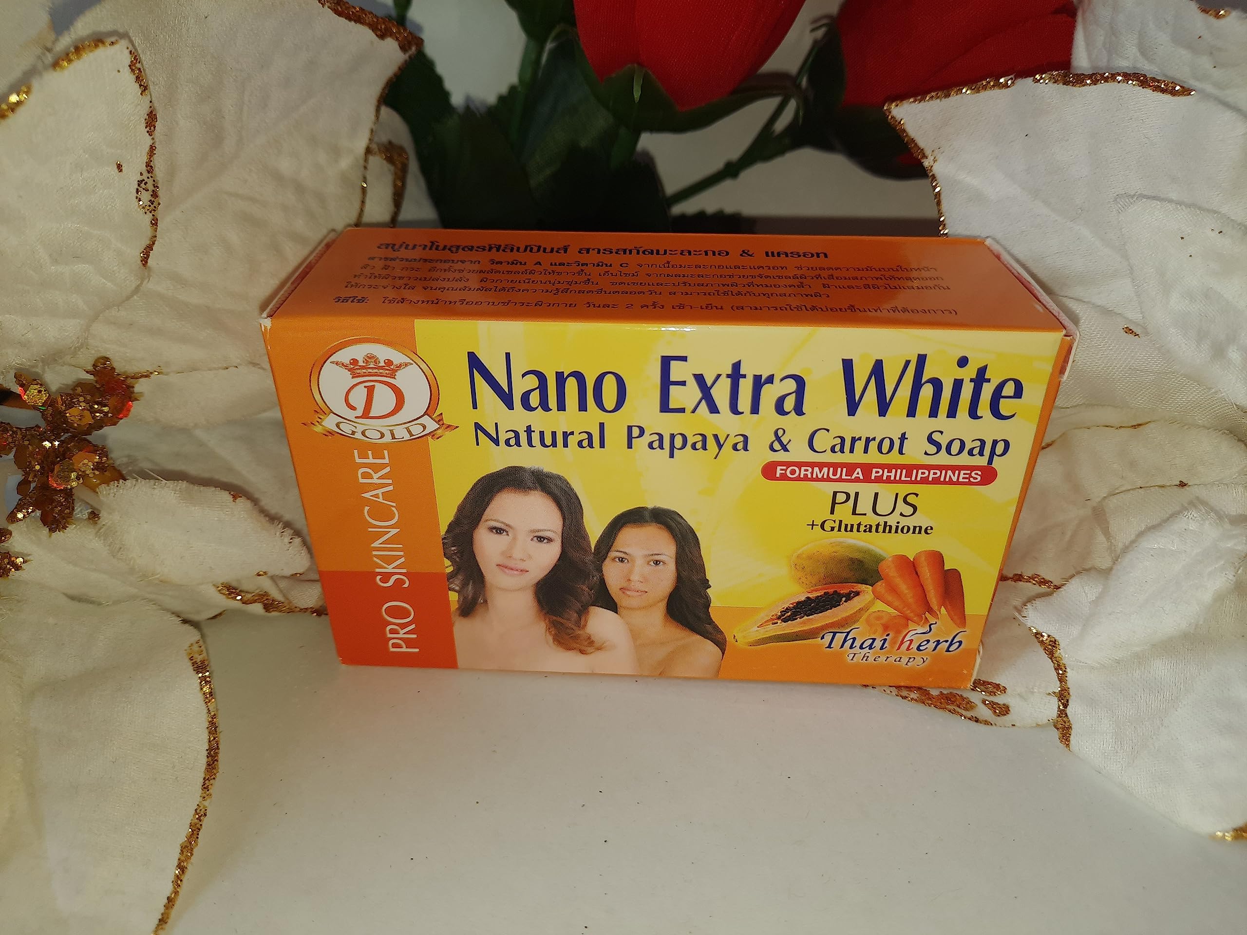Nano White Soap with Natural Papaya, Carrot Extract & Glutathione