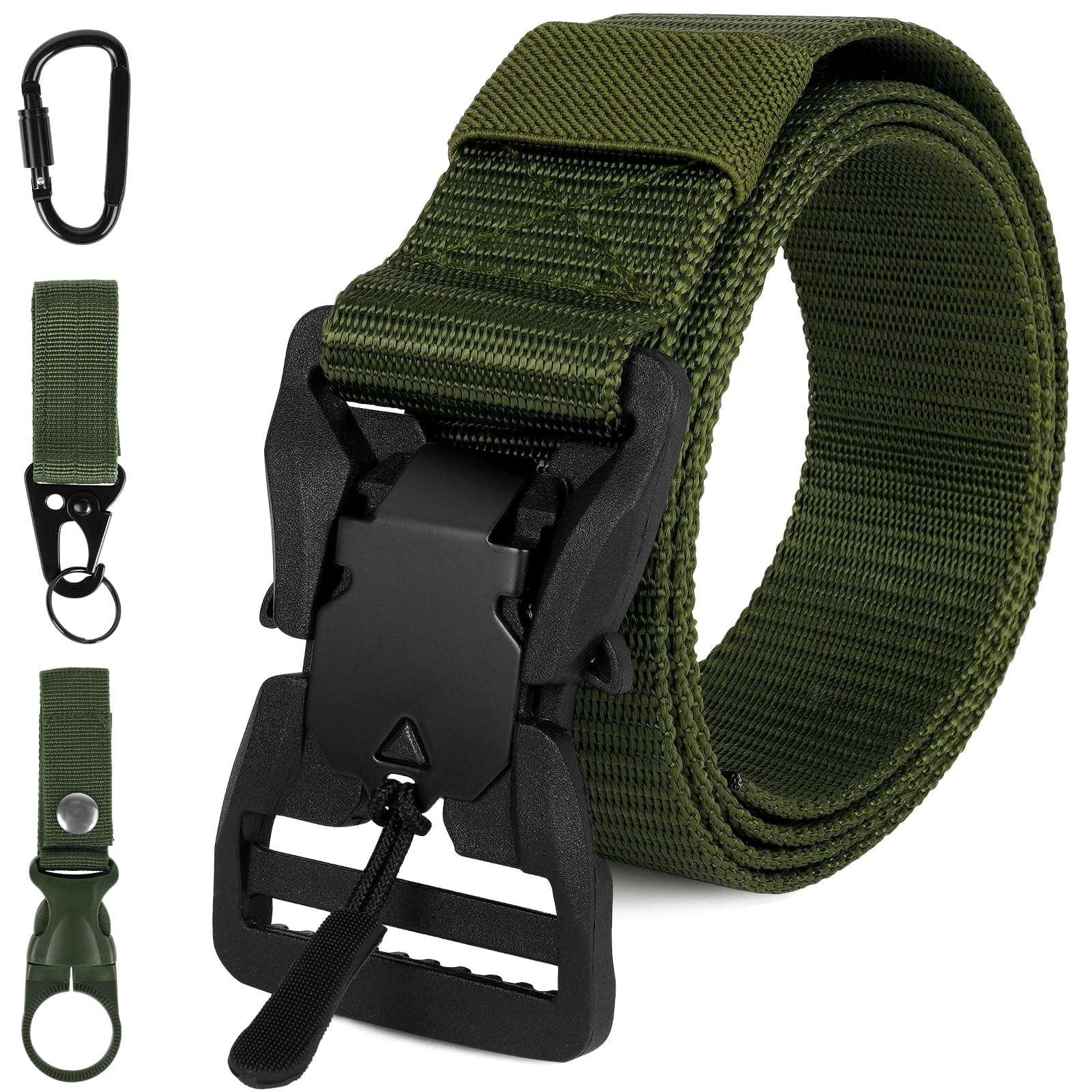 Aomig Belts For Men Adjustable Nylon Canvas Fabric Golf Belt