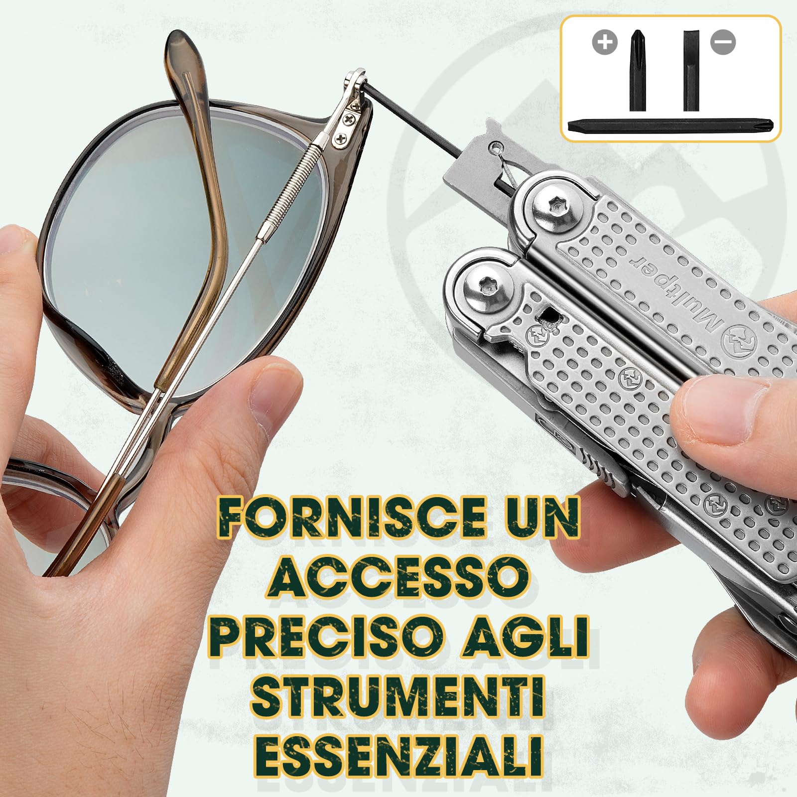 Multper Pinza Multiuso, Idee Regalo Uomo Compleanno, Multitool Gadget Utili con Coltello di Damasco, Forbici e Testa Cacciavite, Regalo Anniversario per Lui, Regali di Natale, Idee Regalo Uomo Natale
