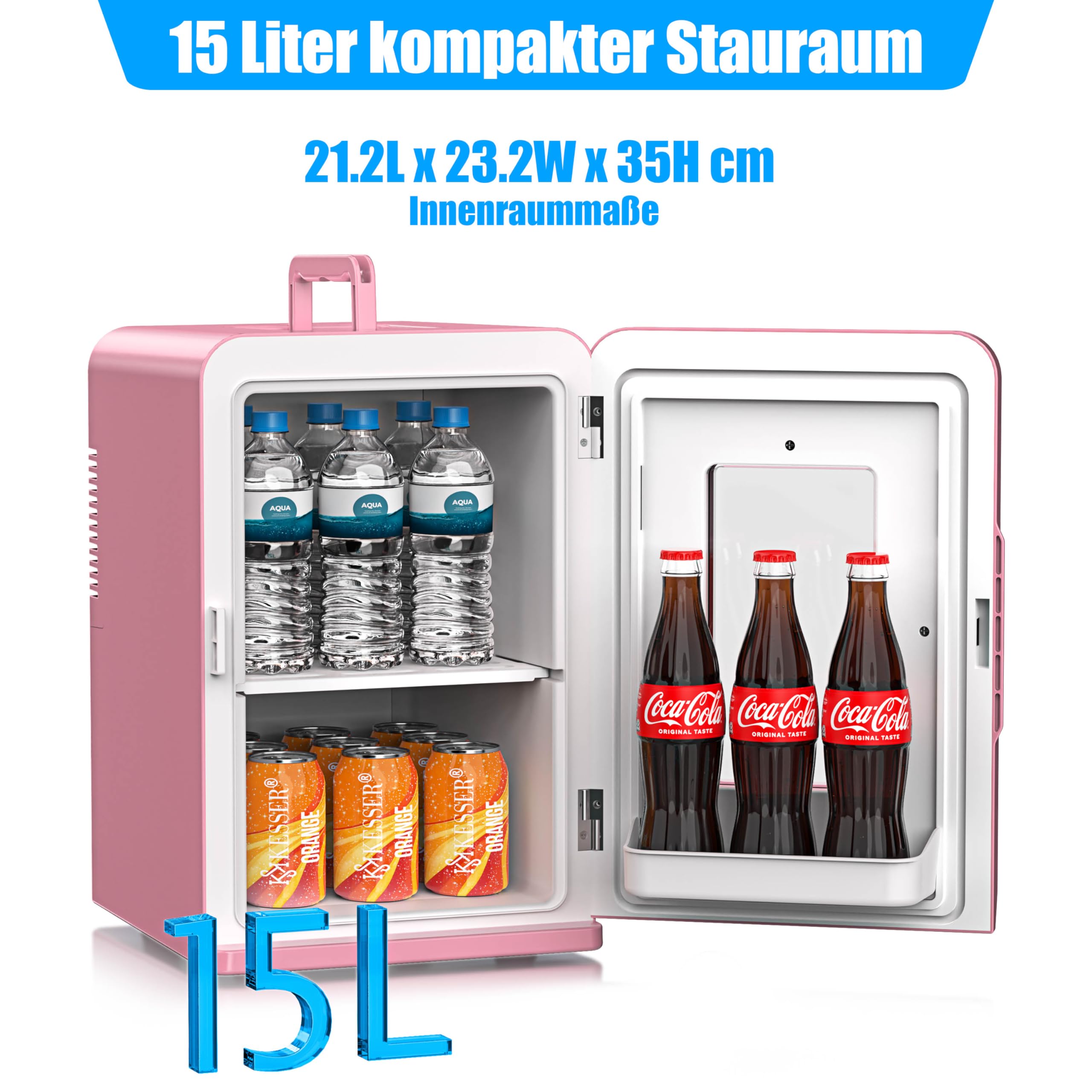 KESSER Mini réfrigérateur 2 en 1 Glacière 15 litres Chauffage AC DC 220-240 V/12 V