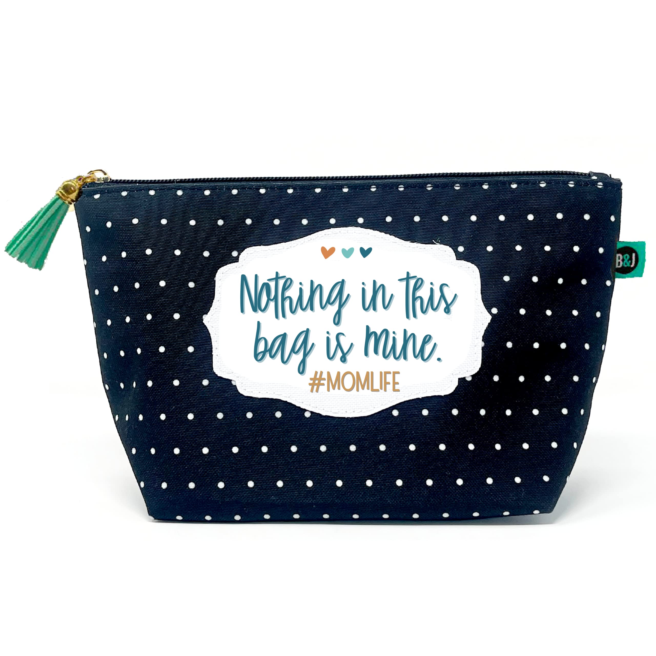 Brooke & Jess Designs Mom Life Funny Pouch Gifts for Women Dotted Makeup Bags Cosmetic Bag Travel Toiletry Makeup Pouch Ba...