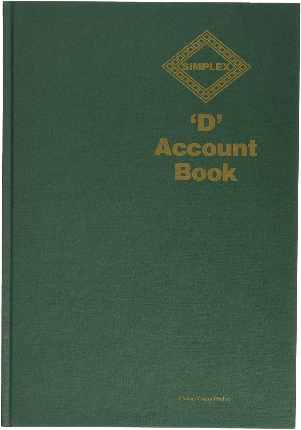 Simplex Account Book A4 56 Pages 28 Sheets - Color: Green