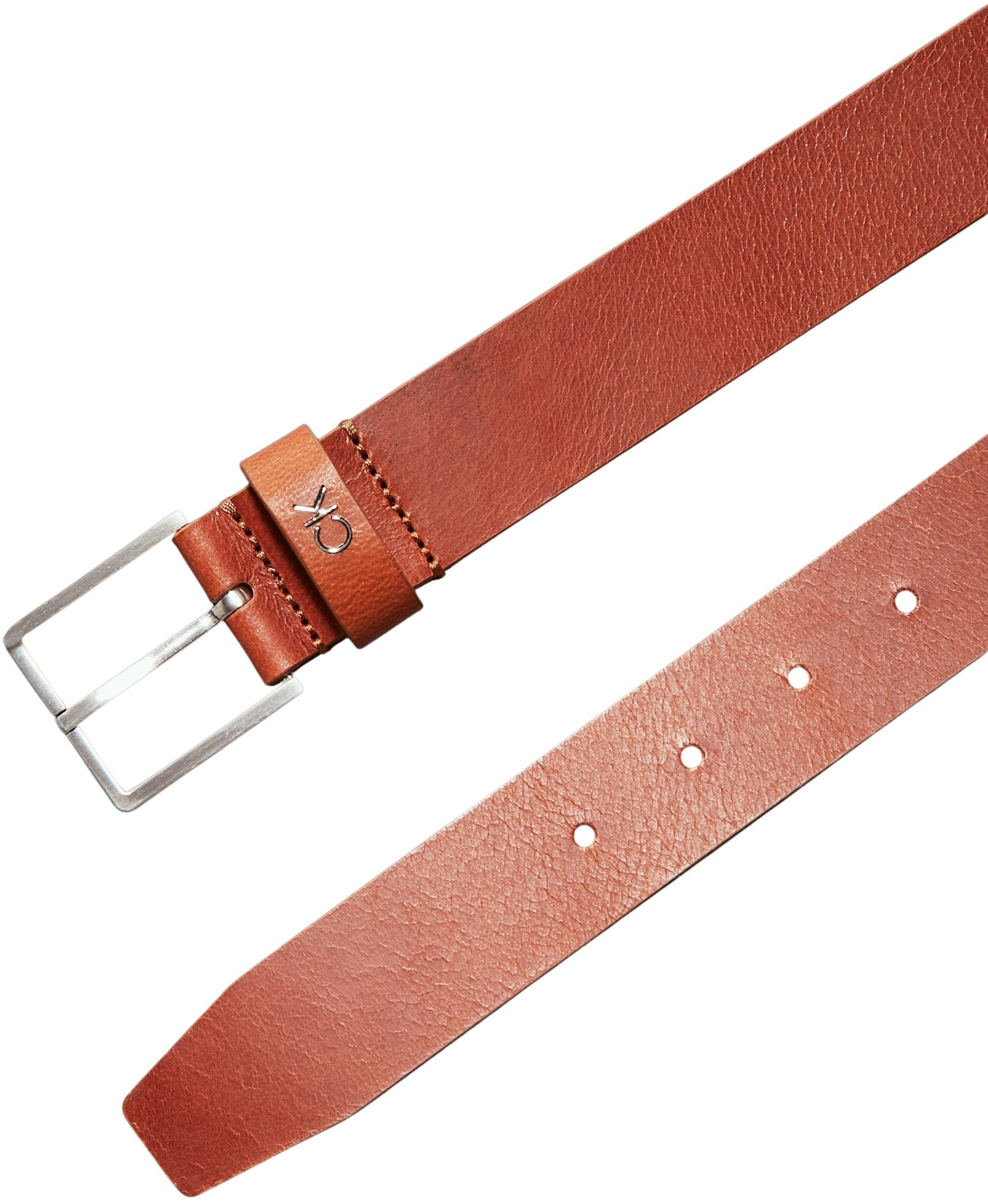 Calvin Klein Herren Gürtel Formal Belt 3,5 cm Ledergürtel, Braun (Cognac), 80 cm – Ansicht 2