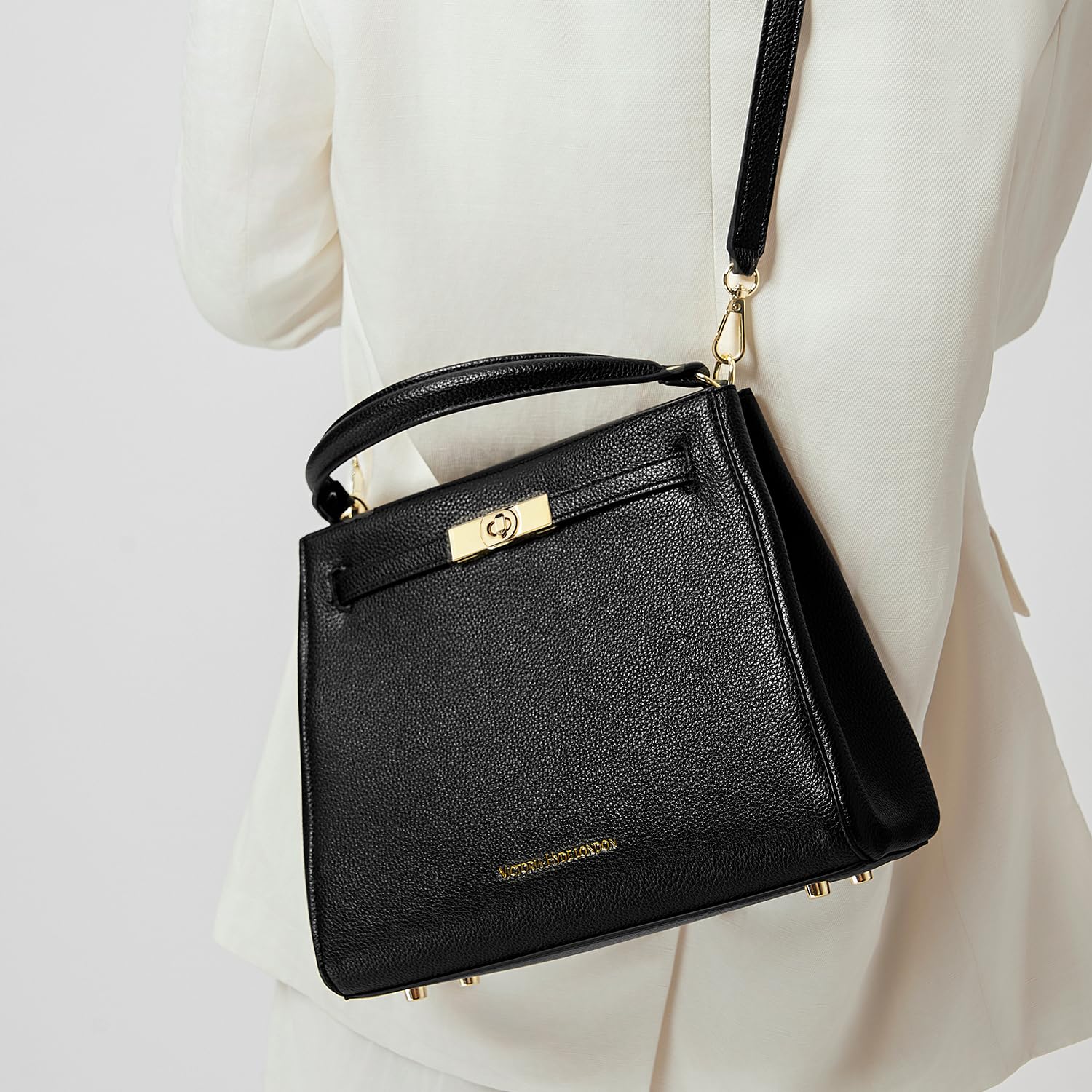 VICTORIA HYDE Bolso de mano para mujer, piel sintética, elegante, bolso de hombro grande, bolso de hombro para mujer, con varios compartimentos para trabajo, escuela, viajes
