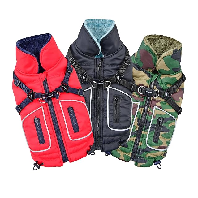 Foto 4 de 5 de Puppia Pioneer Pet Coat, XXL, Rojo