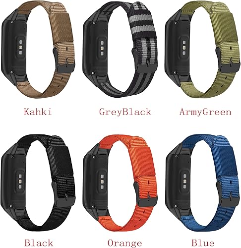 Miniatura 5 de Compatible con correas de reloj Samsung Galaxy Fit SM-R370, correa de repuesto de nailon tejido suave para Samsung Galaxy Fit SM-R370 Fitness