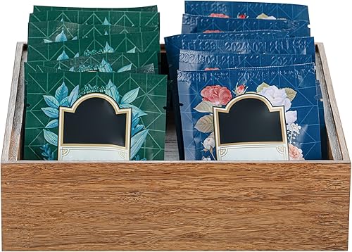 Miniatura 8 de Restaurantware Eco Display - Contenedor de condimentos de bambú de 7 x 7 x 2 pulgadas, 1 caja grande para especias  resistente a las astillas, para