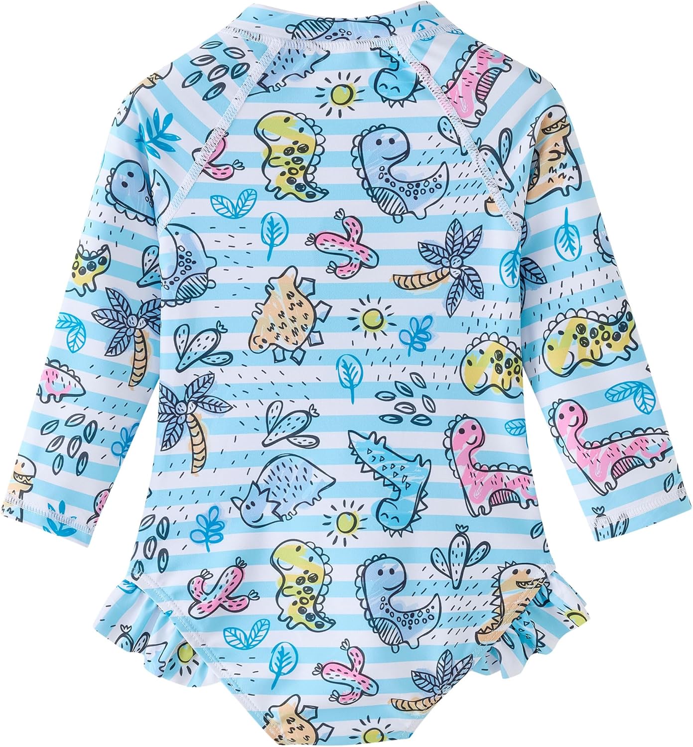 UMELOK Baby Girls One Piece Swimsuit Infant Bathing Suit Long Sleeve Rash Guard Swimwear with UPF 50+ Sun Protection - Image 5