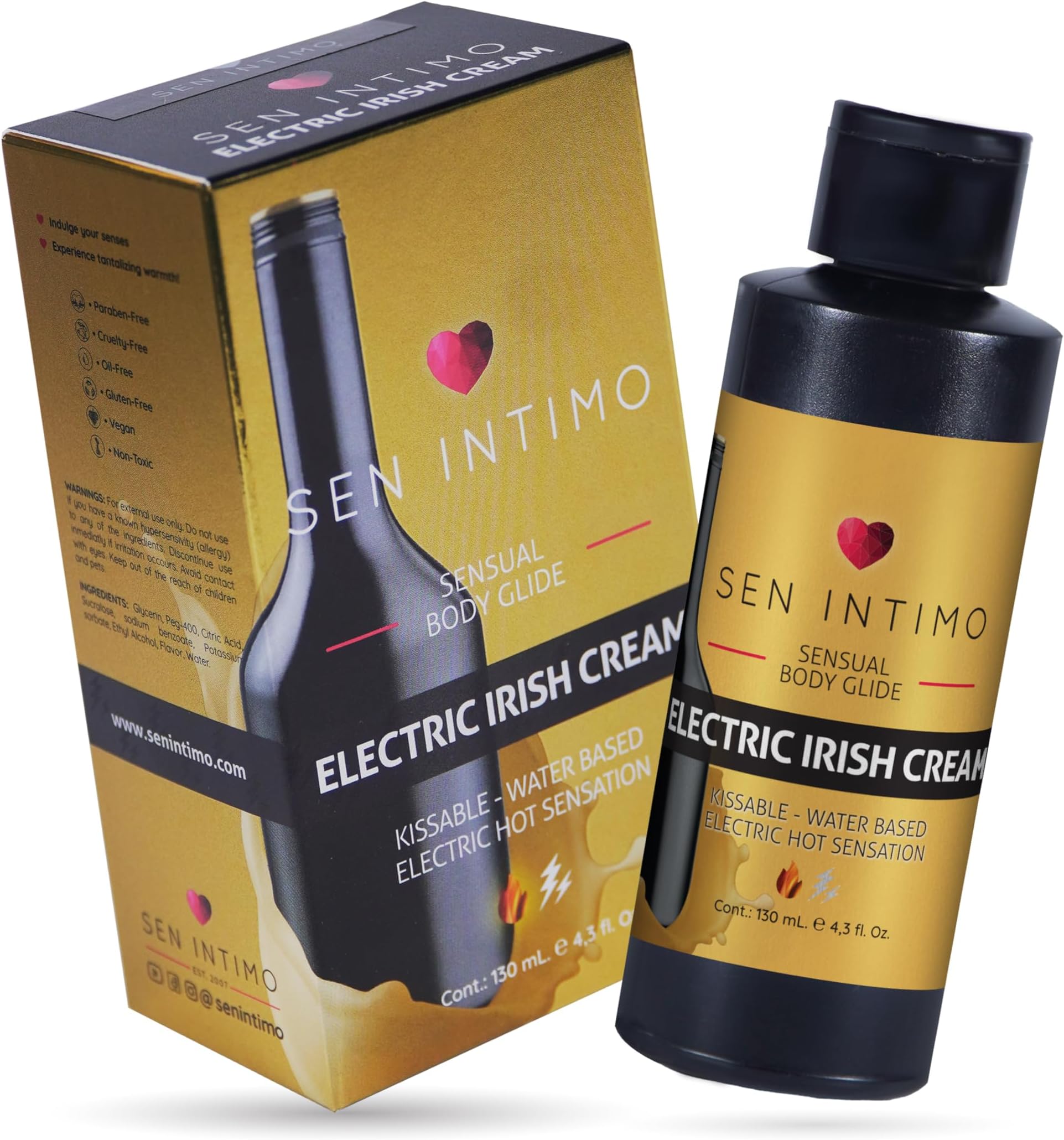 Sen Intimo Sensual Body Glide - Electric Irish Whisky Cream x 130 ML - 4.3 Fl oz